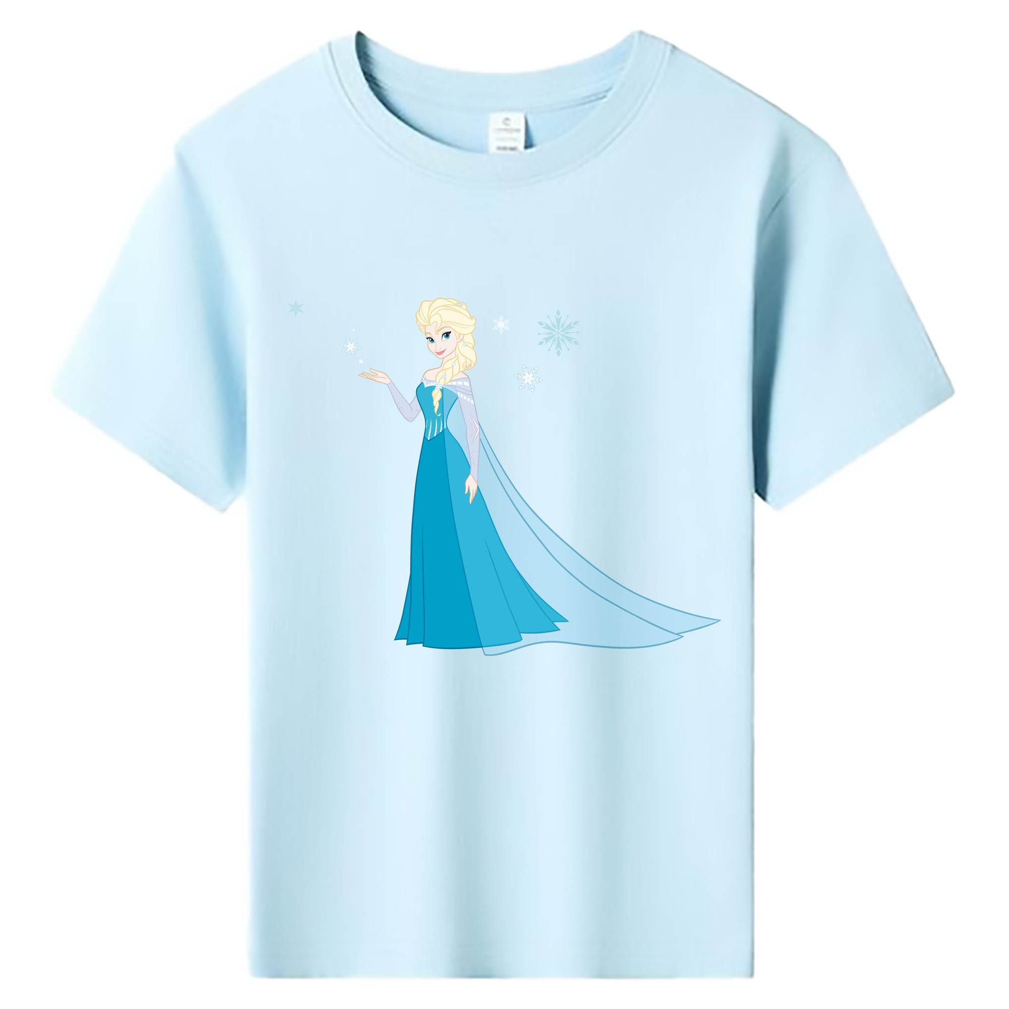 （画像用） アナと雪の女王 アンナ エルサ Frozen Anna Elsa 綿100％キッズTシャツ（フロントプリント）